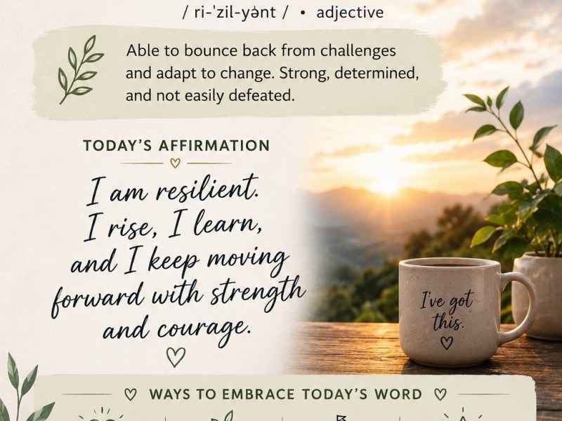 Resilient means rising every&nbsp;time